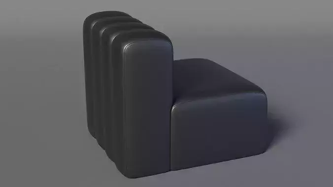 Leather Couch 3D model 5