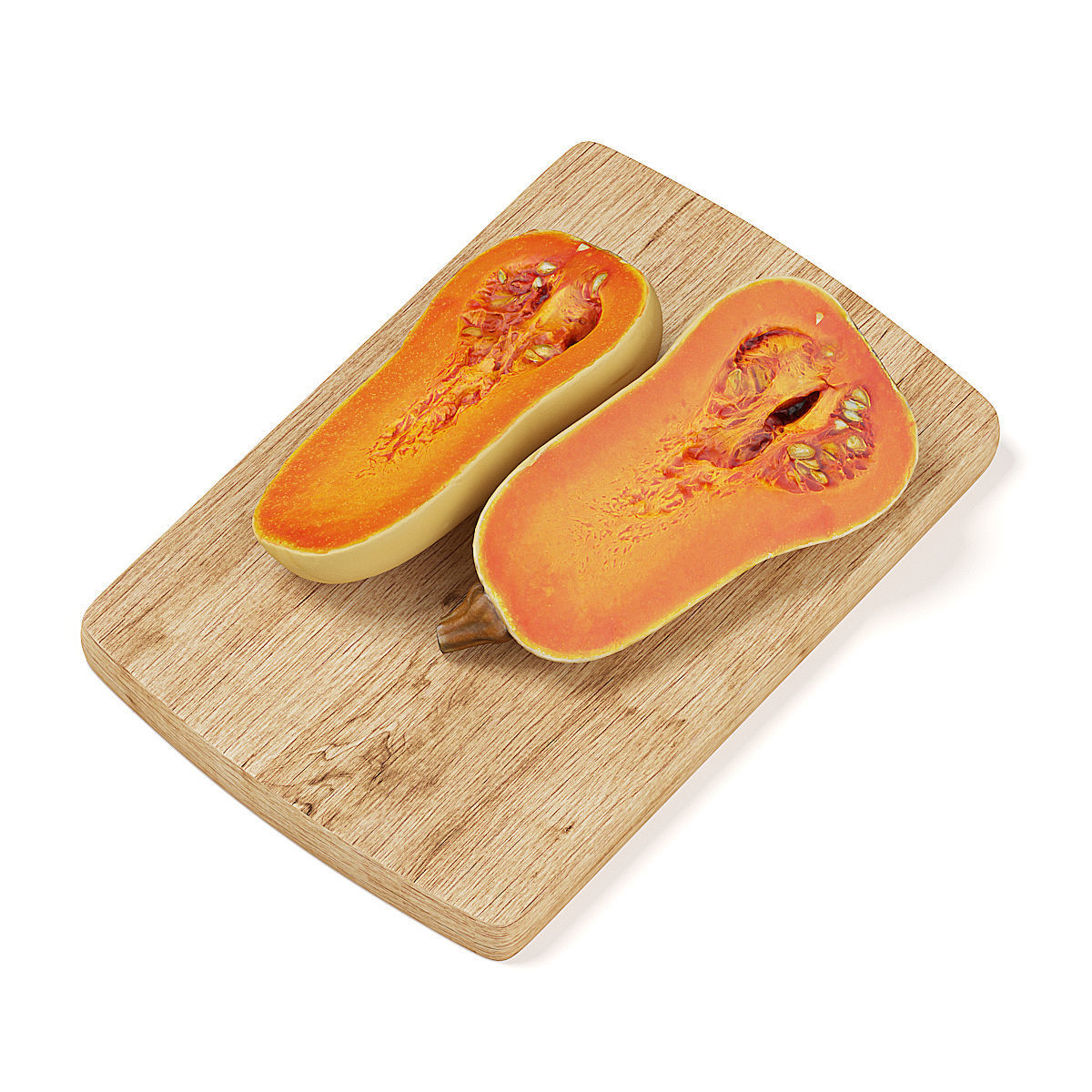 Sliced Oblong Pumpkin 3D model_4