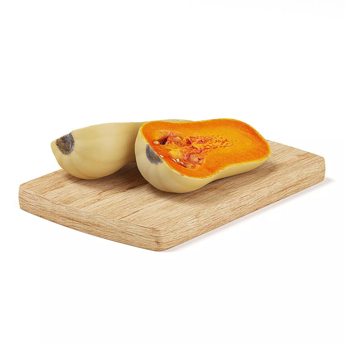 Sliced Oblong Pumpkin 3D model_0