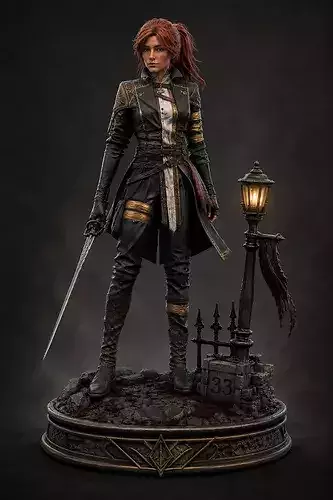Maelle Expedition 33 100mm STL Printable Statue Figure Model STL