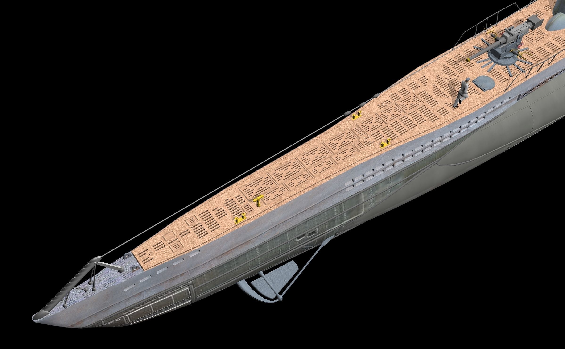 German U-BOAT Type VII 3D model_9