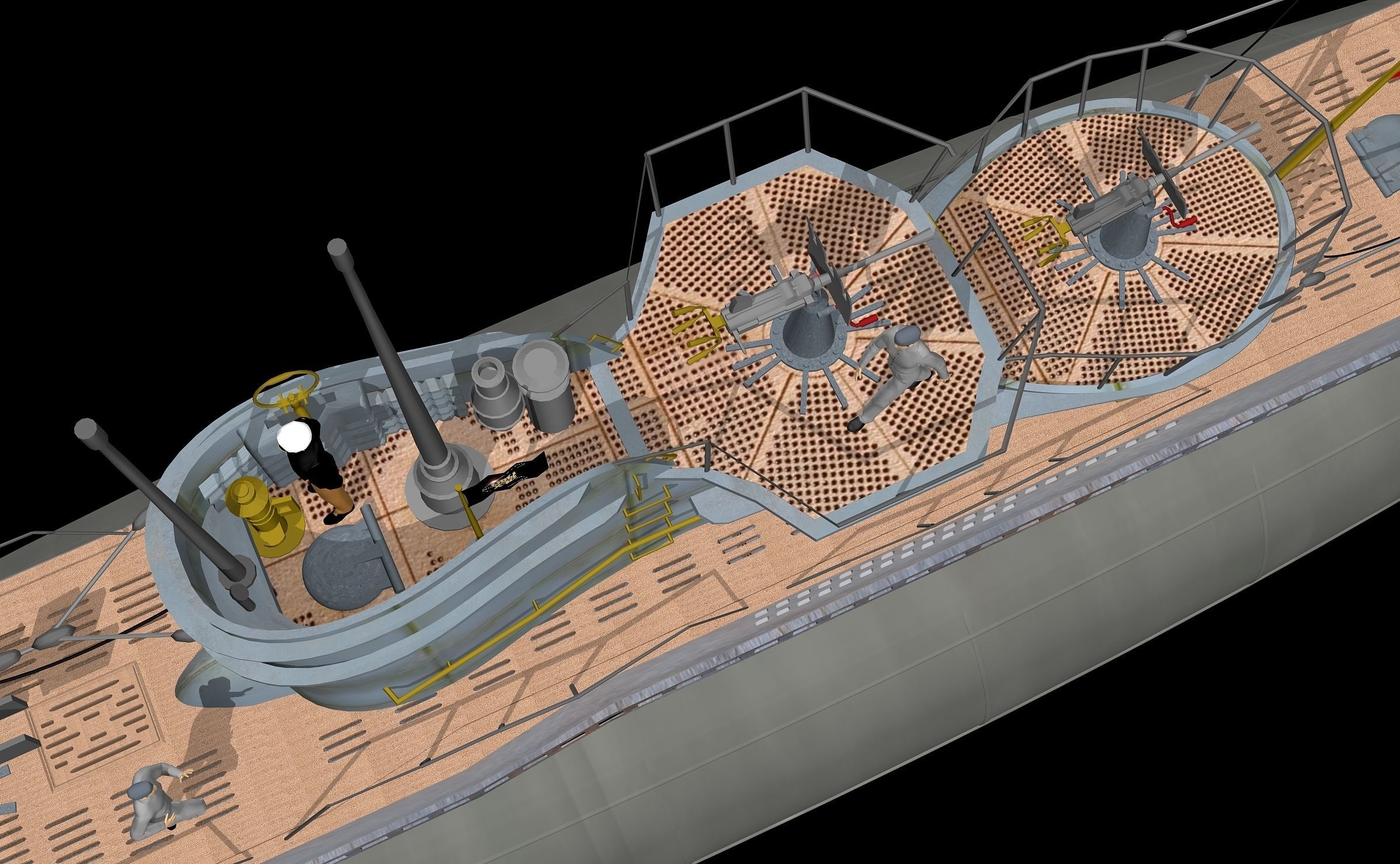 German U-BOAT Type VII 3D model_8