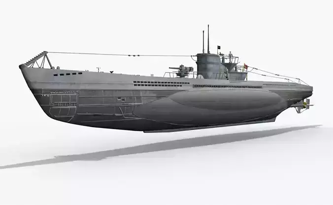 German U-BOAT Type VII 3D model