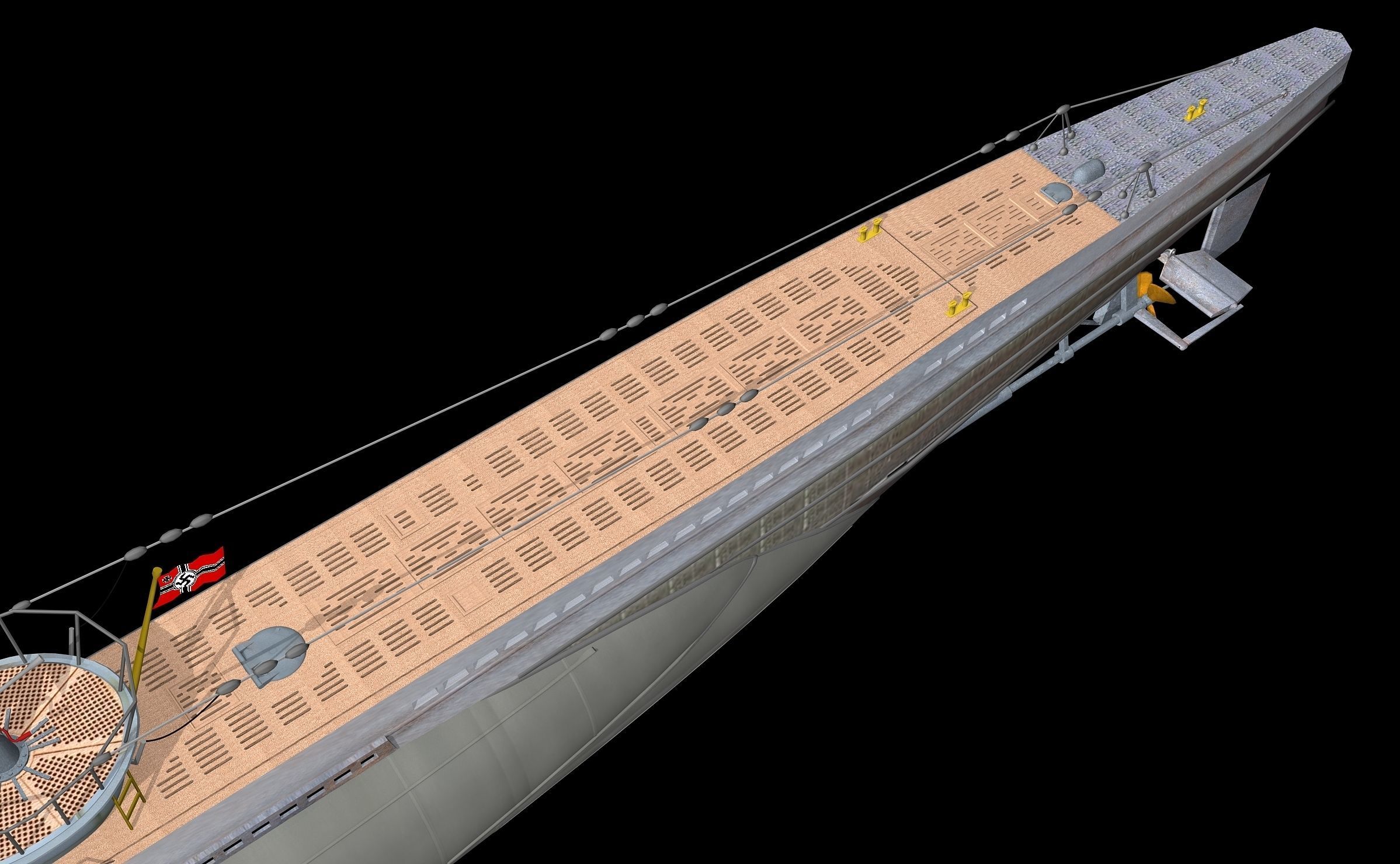 German U-BOAT Type VII 3D model_10