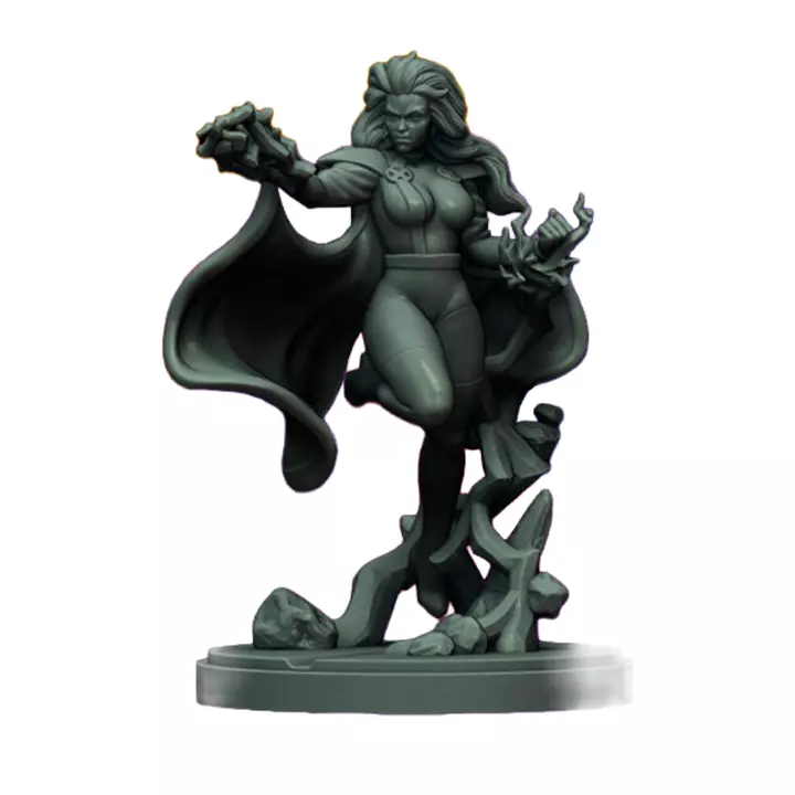 Weather Woman 3D Print STL Miniature RPG 3D print model