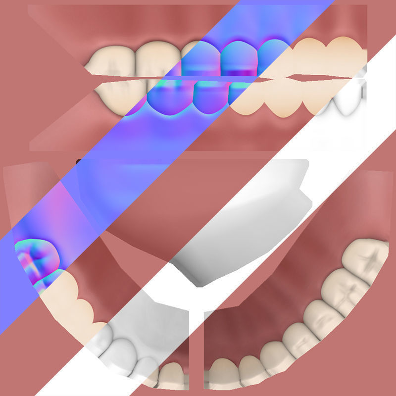 Low-poly Teeth Low-poly 3D model_9