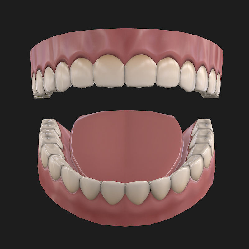 Low-poly Teeth Low-poly 3D model_1