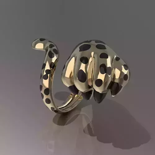 Ring  leopard paw