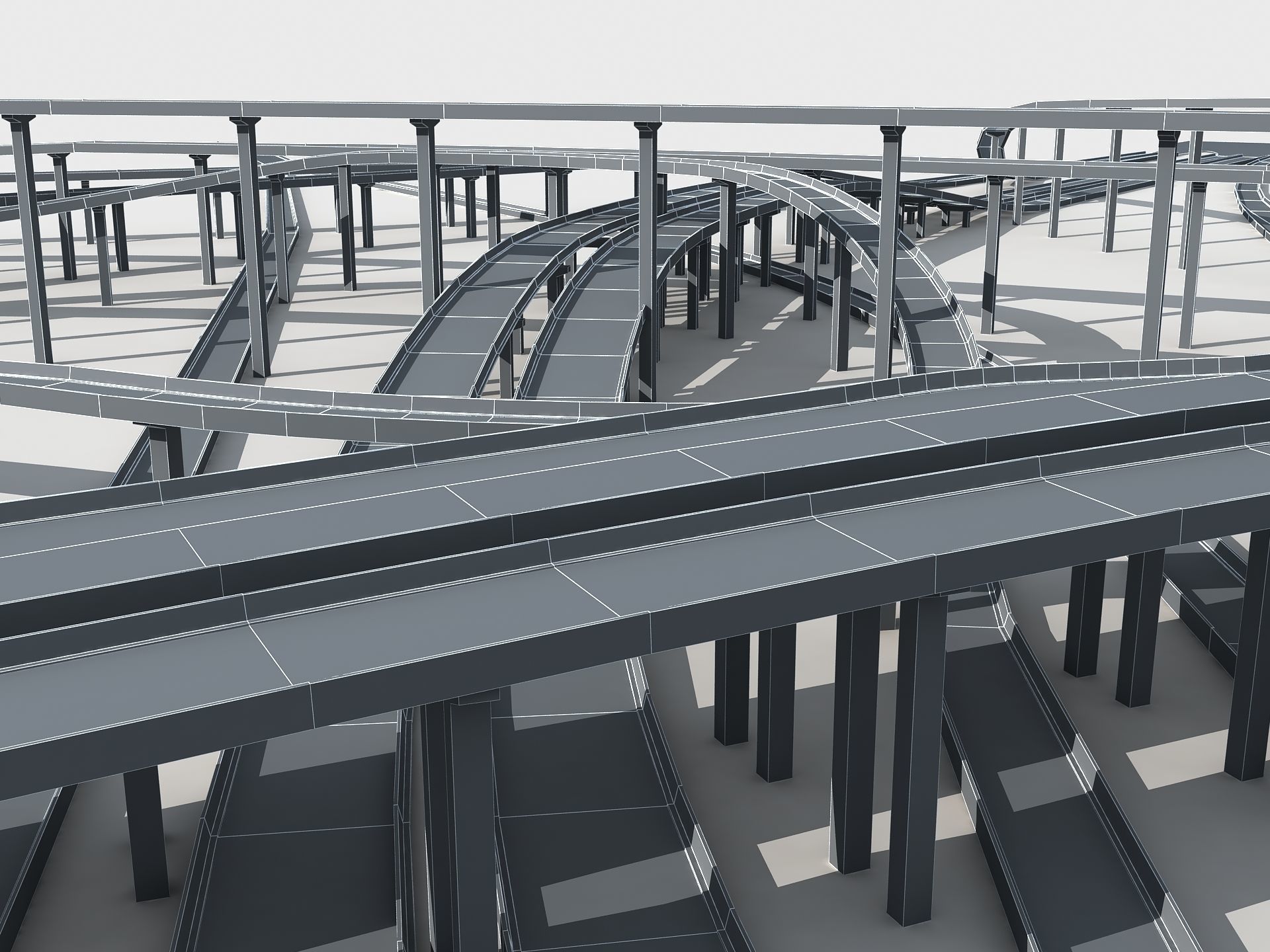 Highway Viaduct flyover 3D model-4 3D model_8