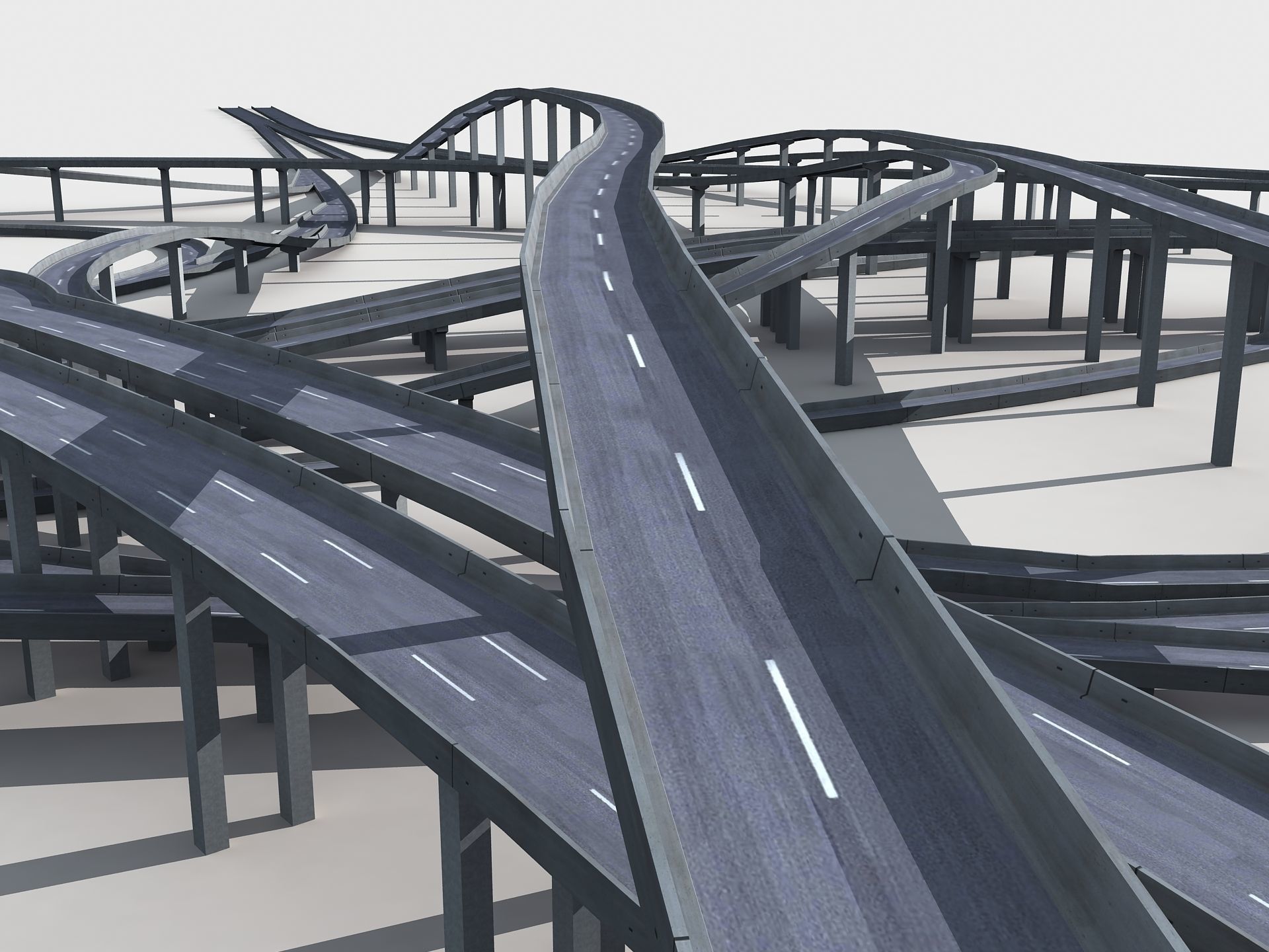 Highway Viaduct flyover 3D model-4 3D model_6