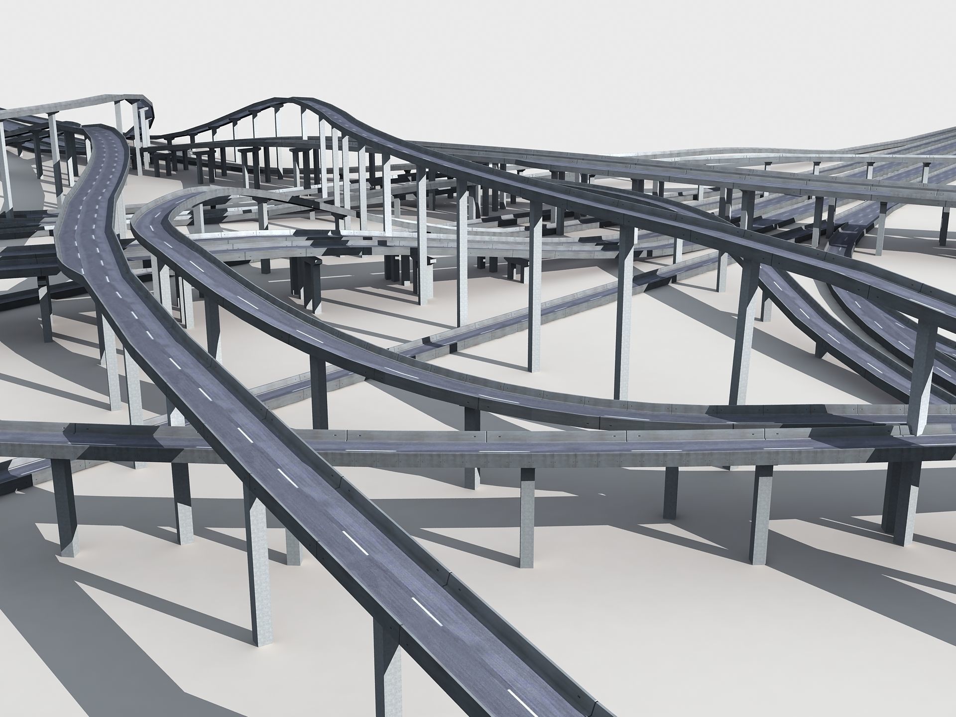 Highway Viaduct flyover 3D model-4 3D model_1