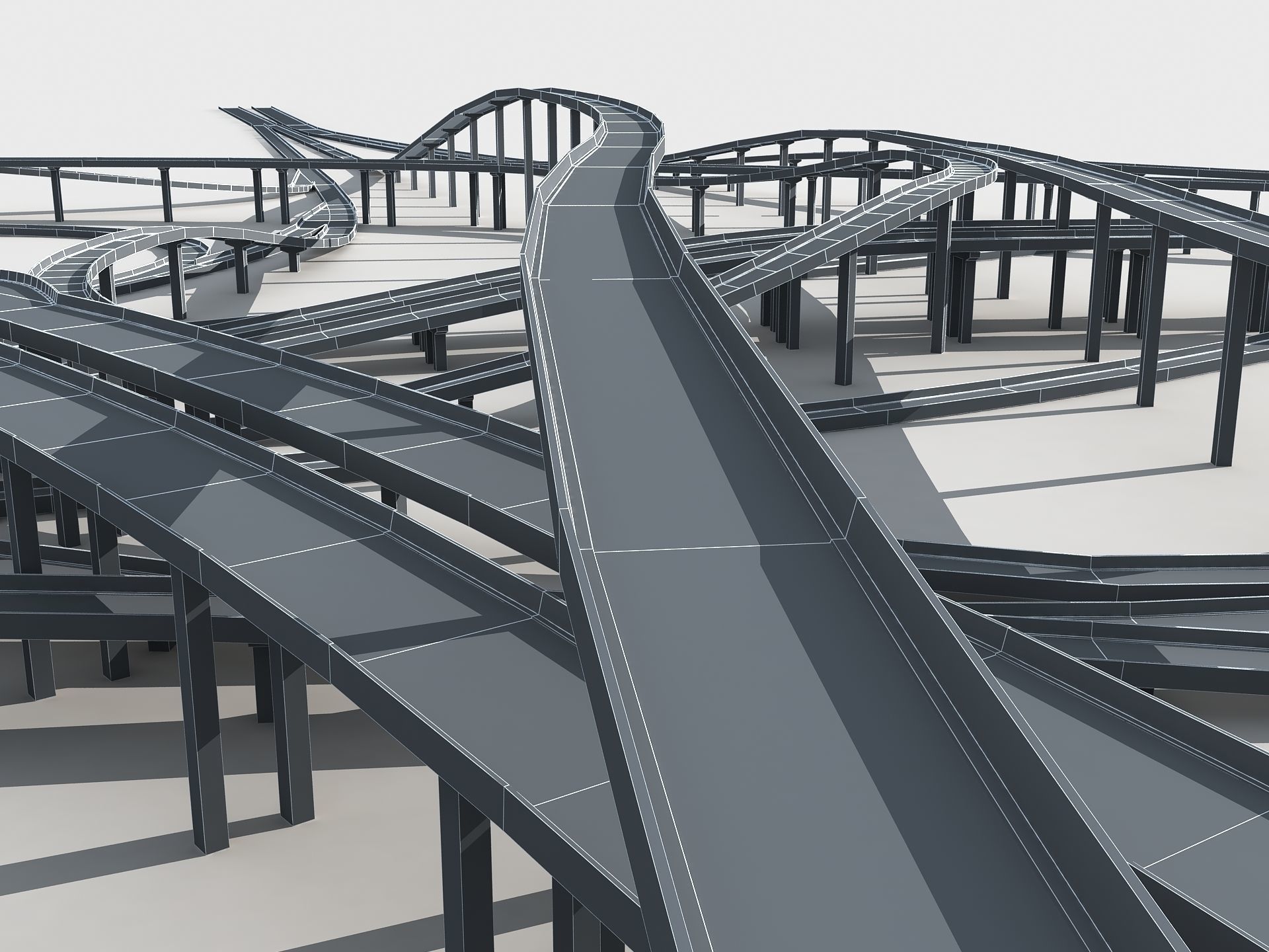 Highway Viaduct flyover 3D model-4 3D model_4