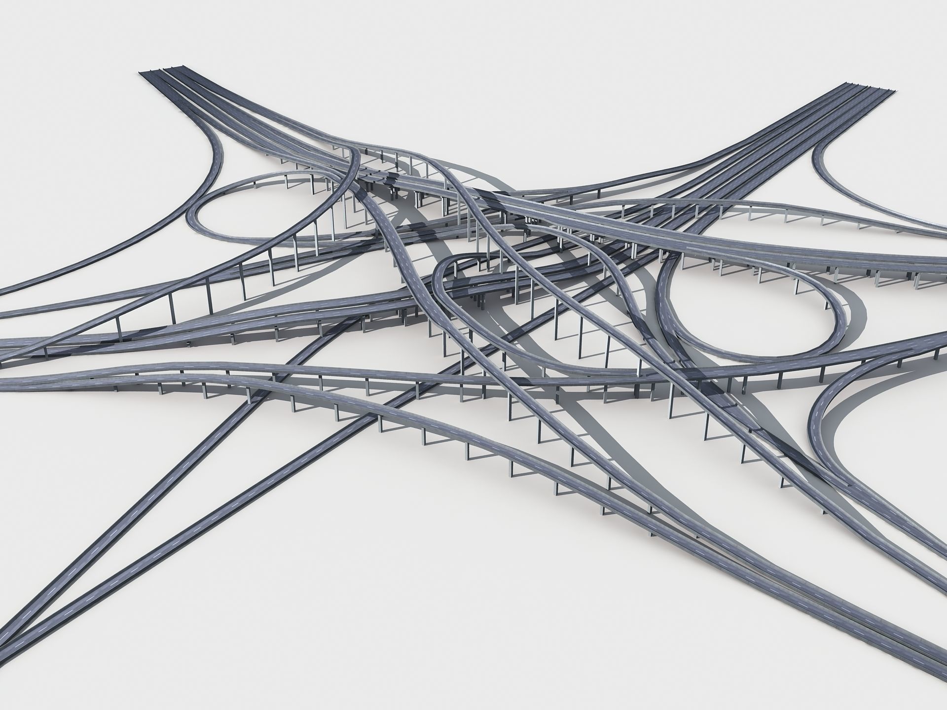 Highway Viaduct flyover 3D model-4 3D model_7