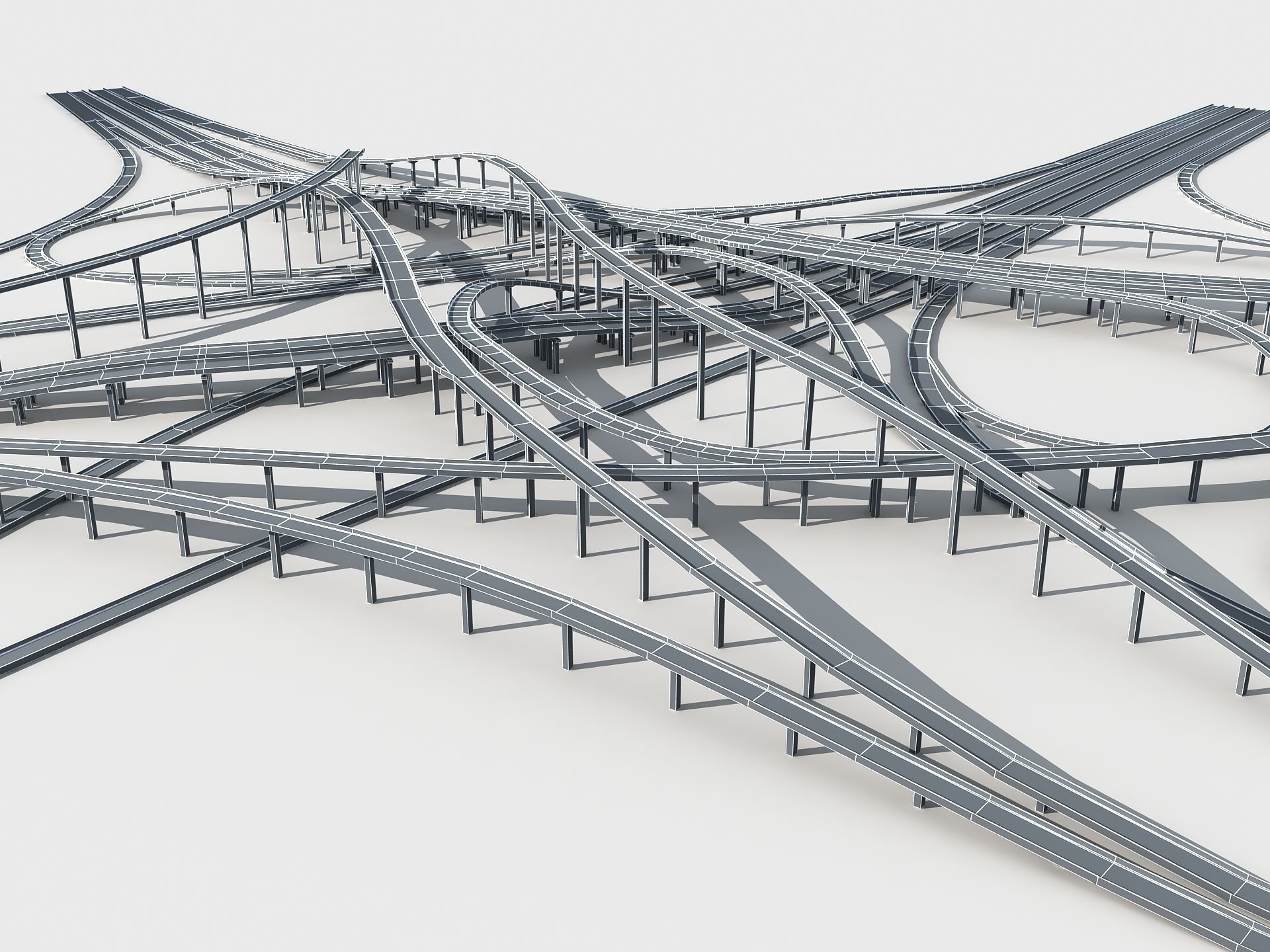 Highway Viaduct flyover 3D model-4 3D model_5