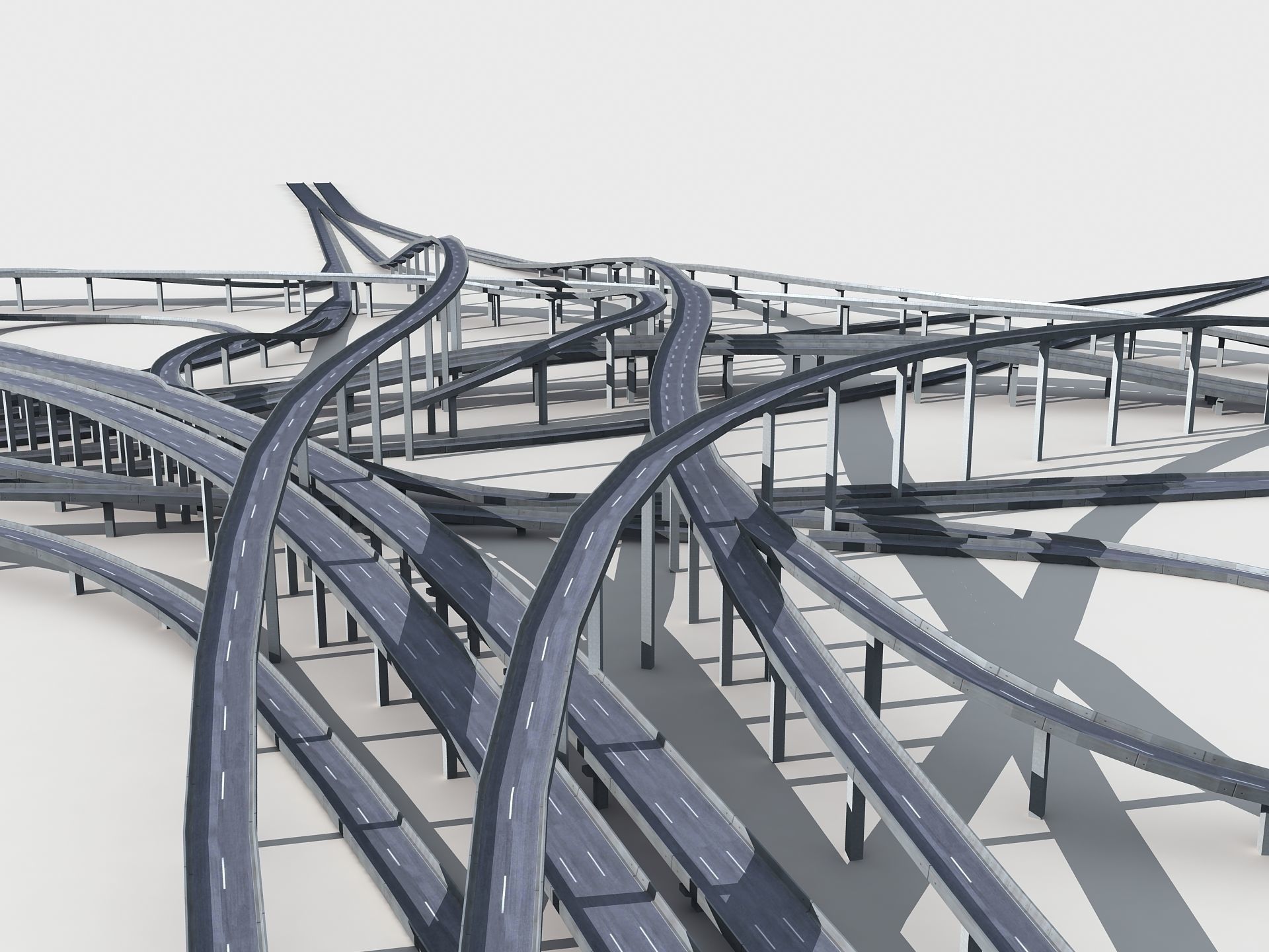 Highway Viaduct flyover 3D model-4 3D model_9