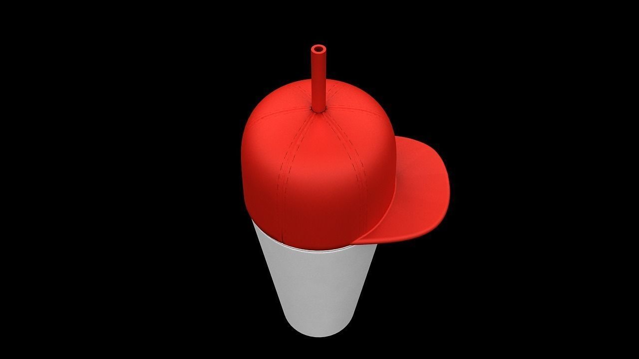  Bottle with cap 3D print model_3