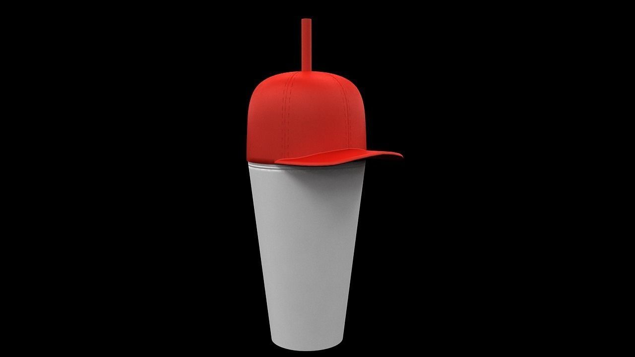  Bottle with cap 3D print model_1