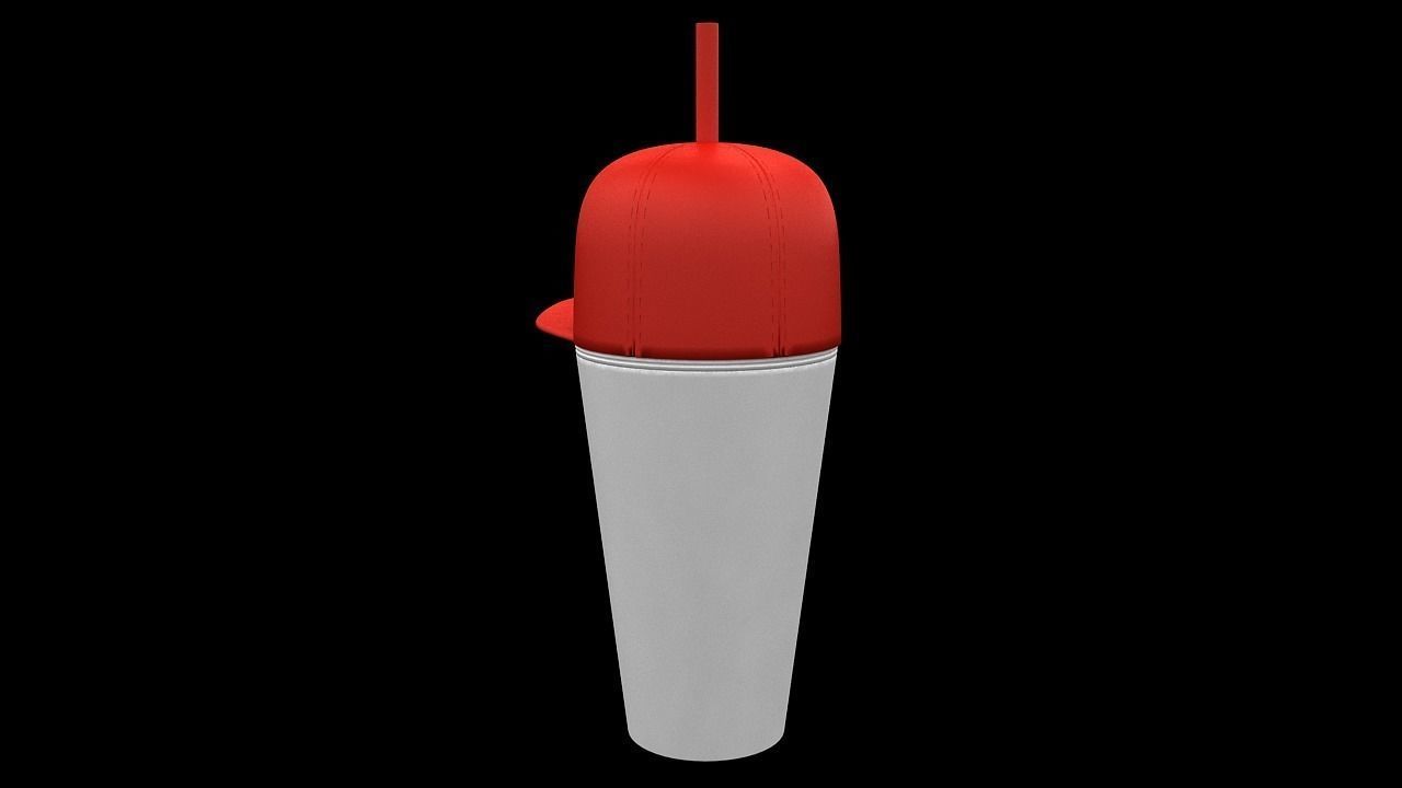  Bottle with cap 3D print model_2