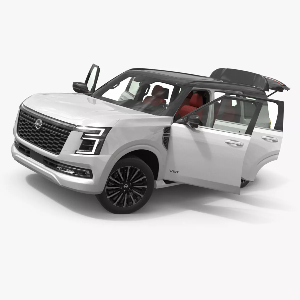 Patrol 2025 Luxury Family Utility White Rigged for Cinema 4D 3D model