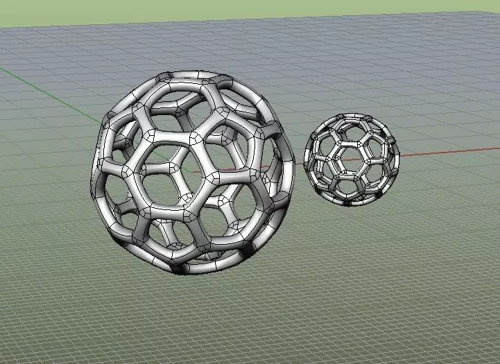 Model Sphere hexagonal ball 3D print model