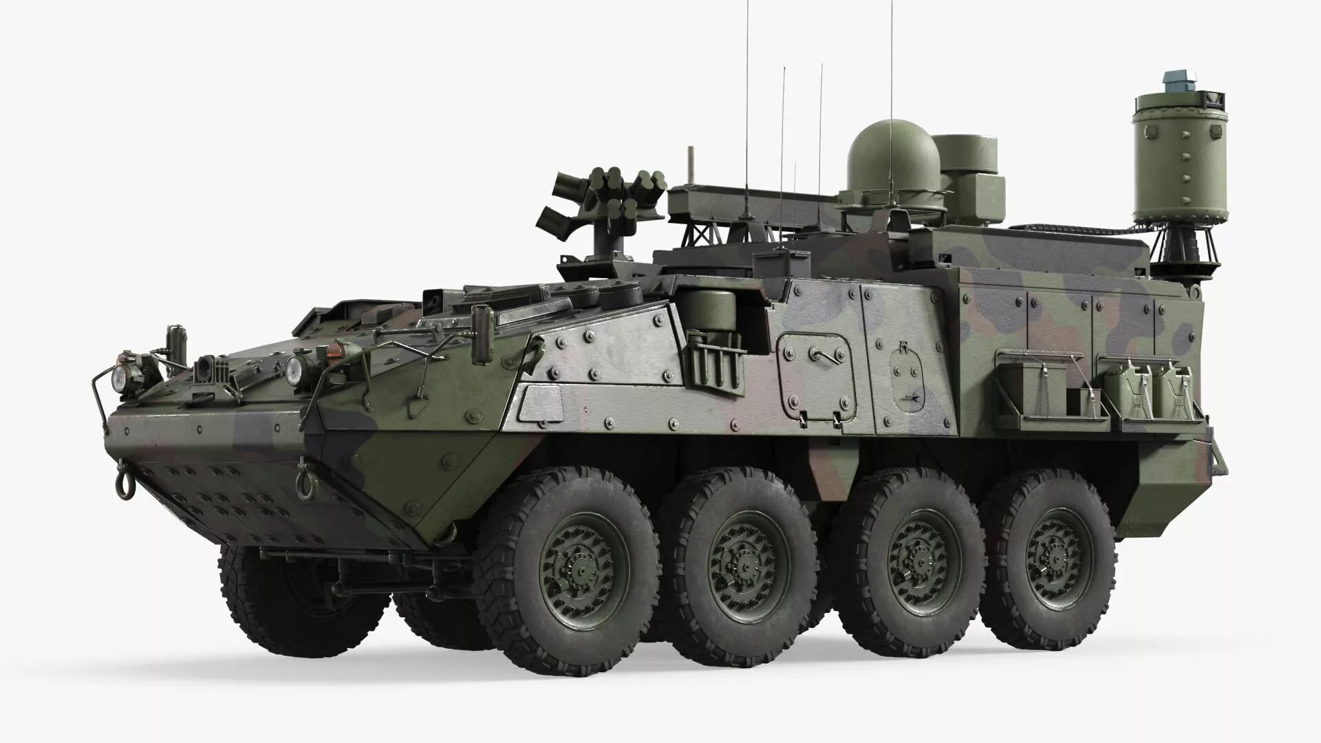 Military Electronic Warfare System Camouflage Rigged 3D model