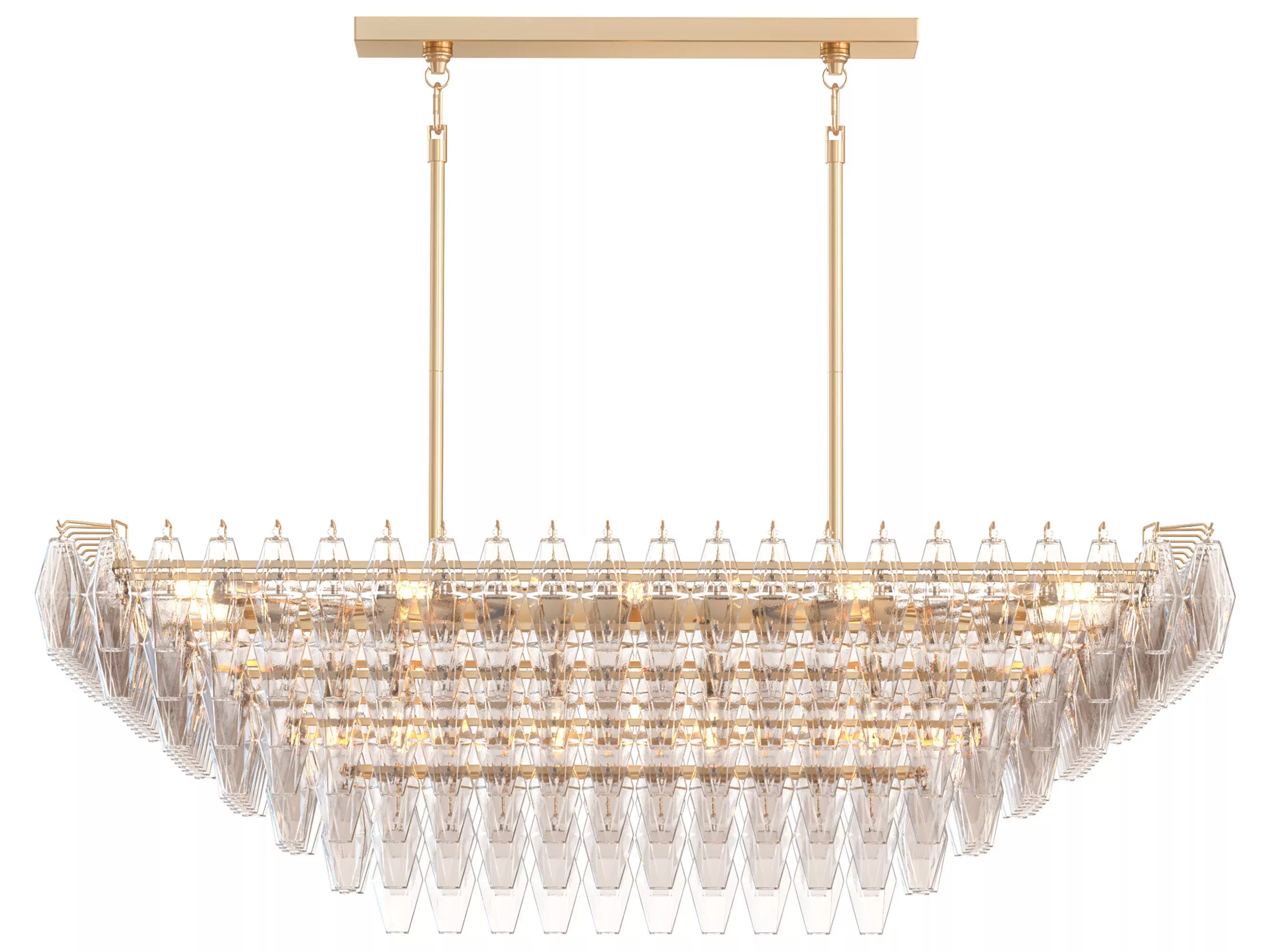 Rh Chiara Tiered Rectangular Chandelier 3D model
