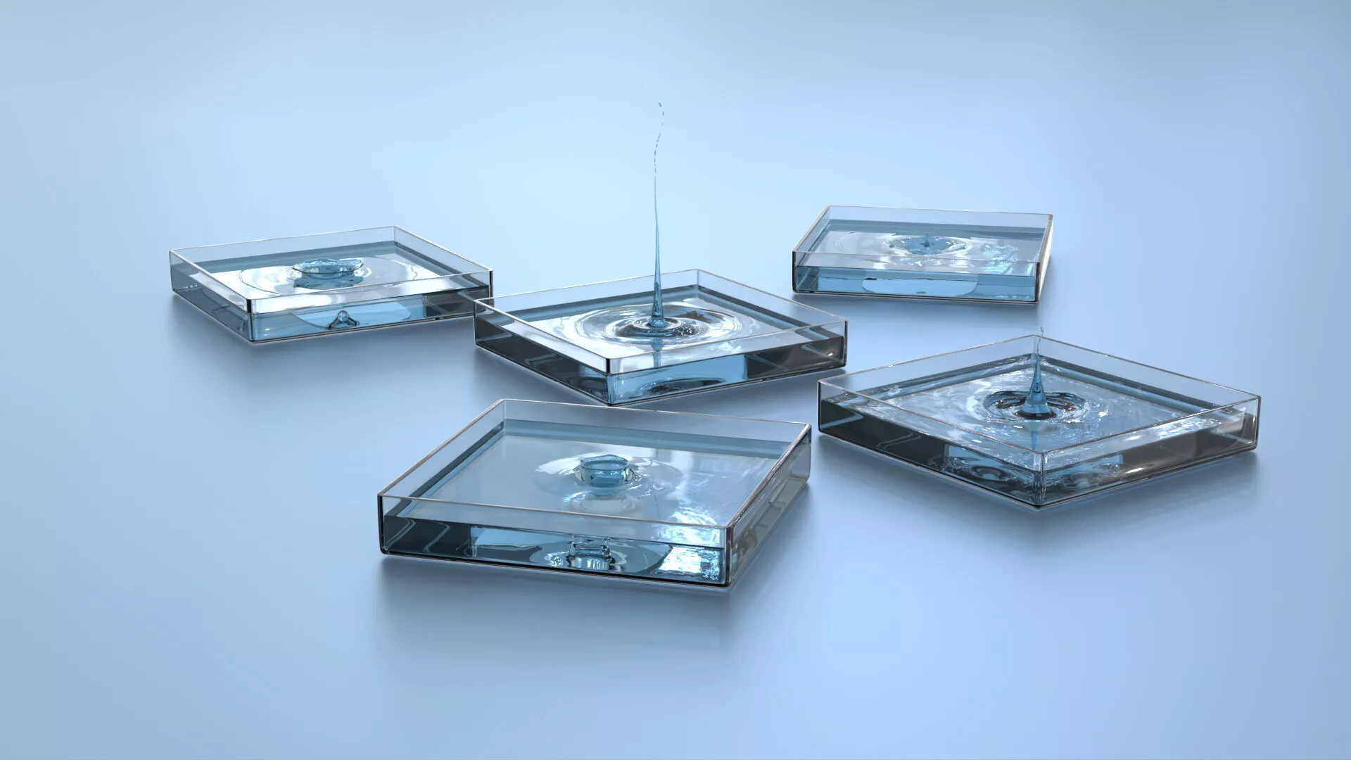 Water Drop Splash Set For Blender 3D model