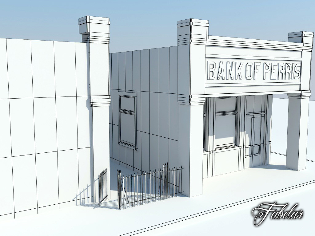 Building 12 Low-poly 3D model_3