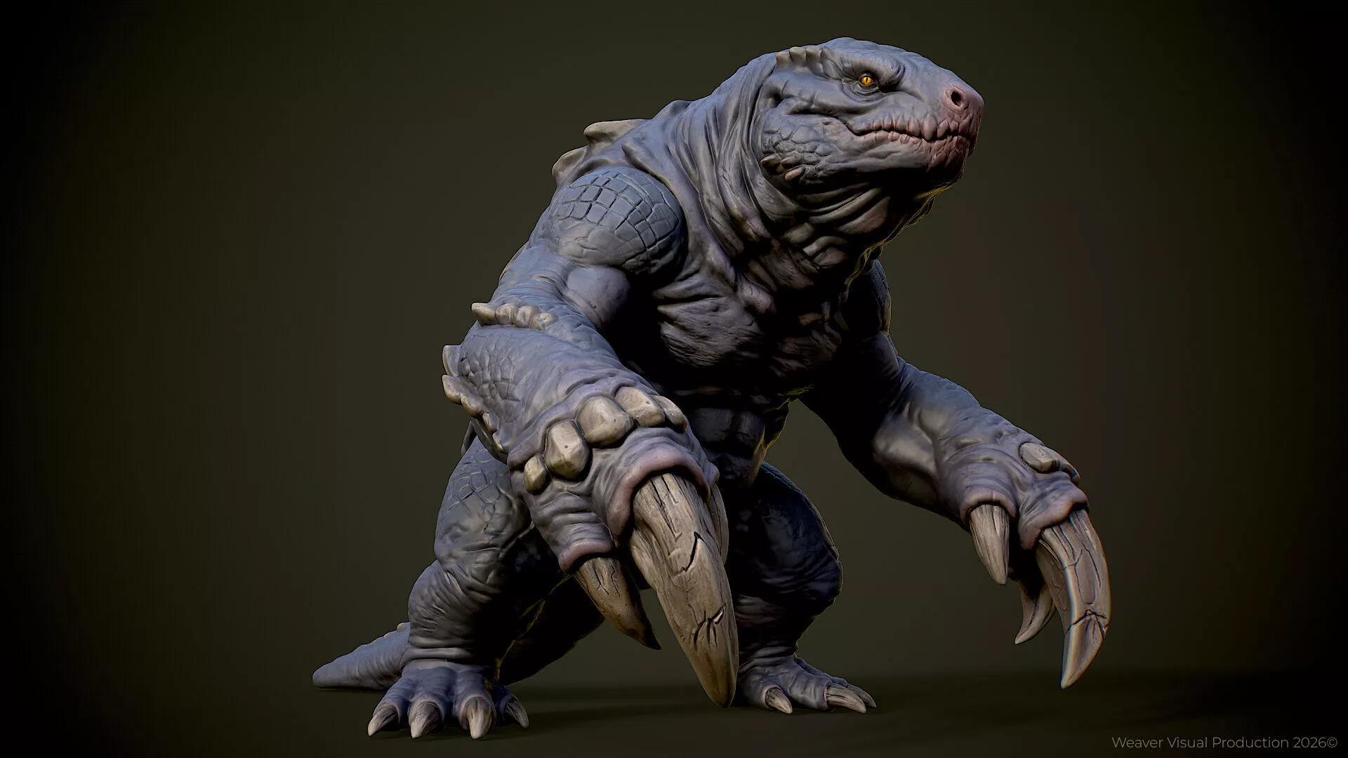 Mutant Reptiloids Vol 1 - Armored Burrower Mutant 3D model
