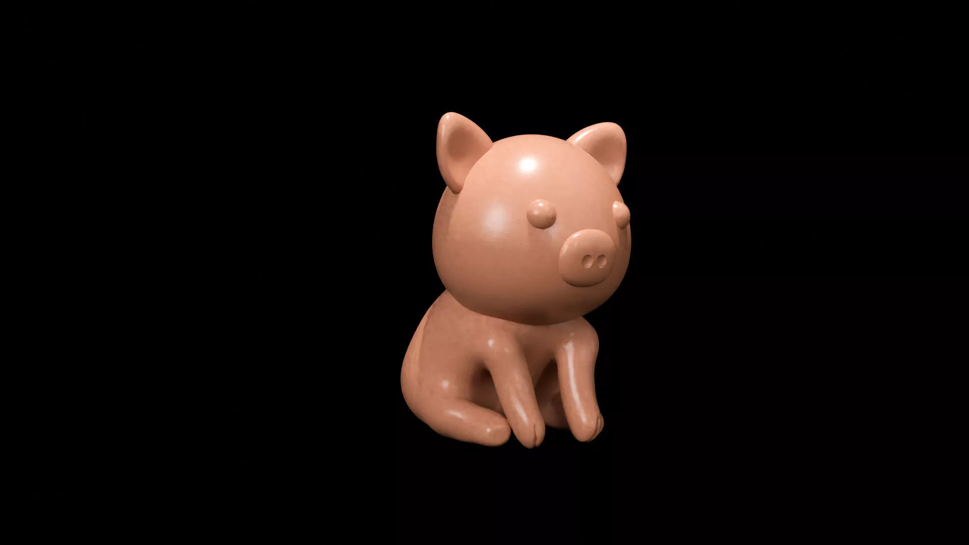 Pig 35mm 3D Printable Cute Animal Model Free 3D print model