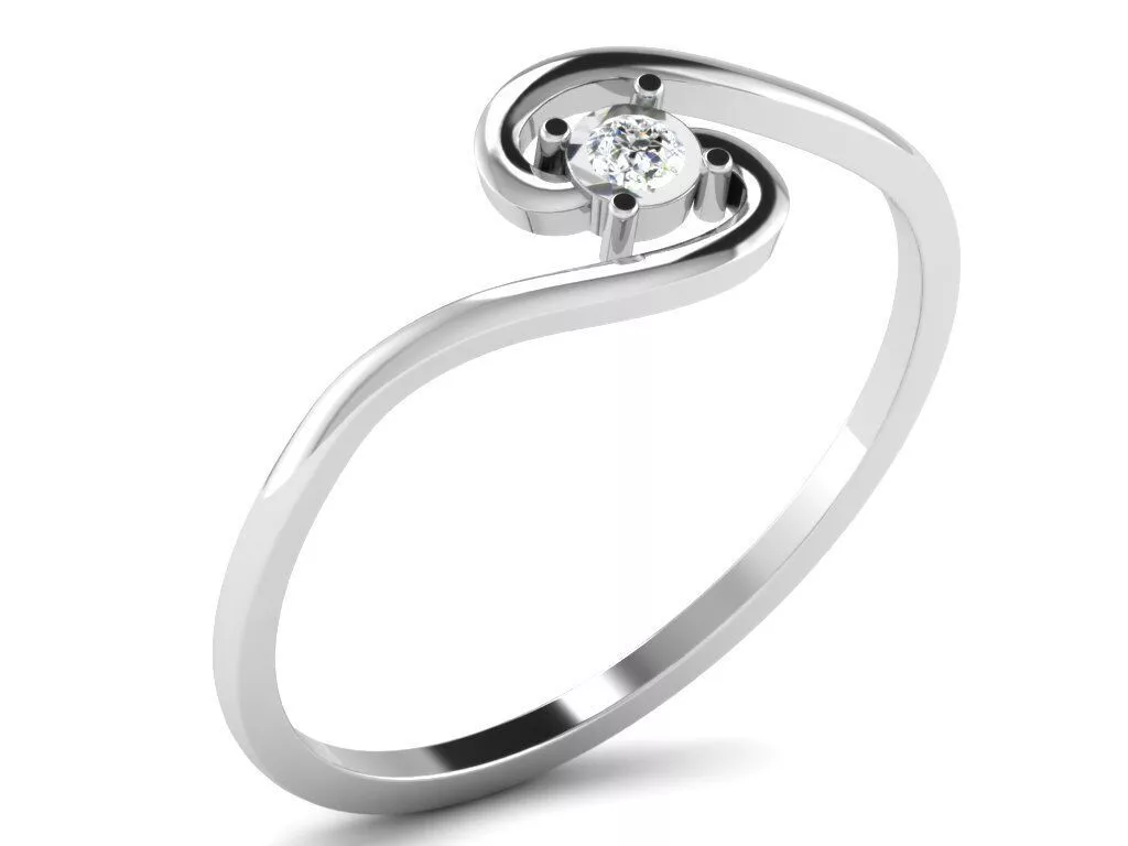 SILVER AND GOLD LADIES RING 3D print model