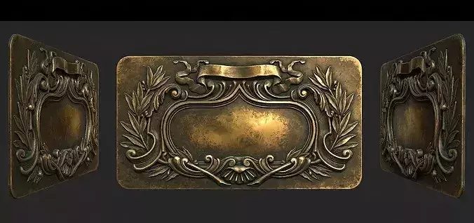 Luxury House Number Frame 3D Model CNC and 3D Print Ready