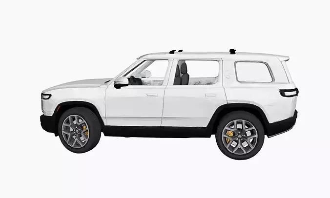 Rivian R1S Electric Adventure SUV partial interior 3D model 4