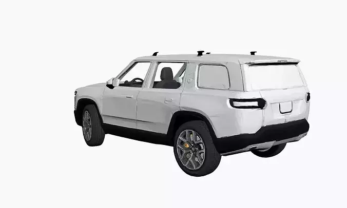 Rivian R1S Electric Adventure SUV partial interior 3D model 5