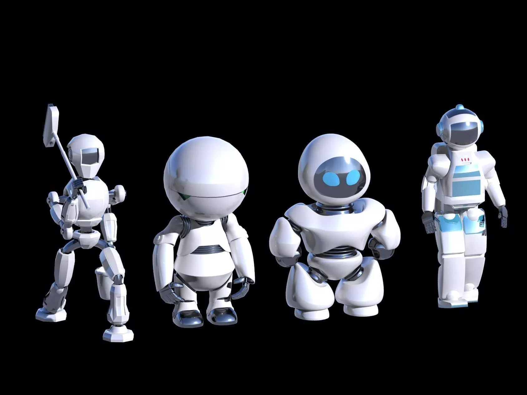 Robot 3D model Low-poly 3D model