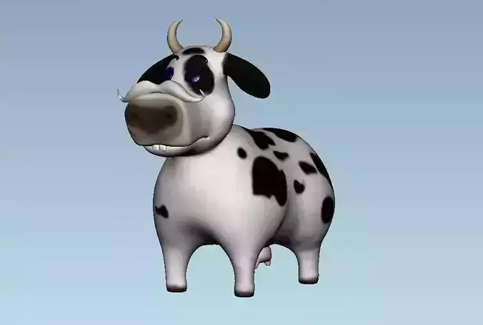 cute cow Low-poly 3D model