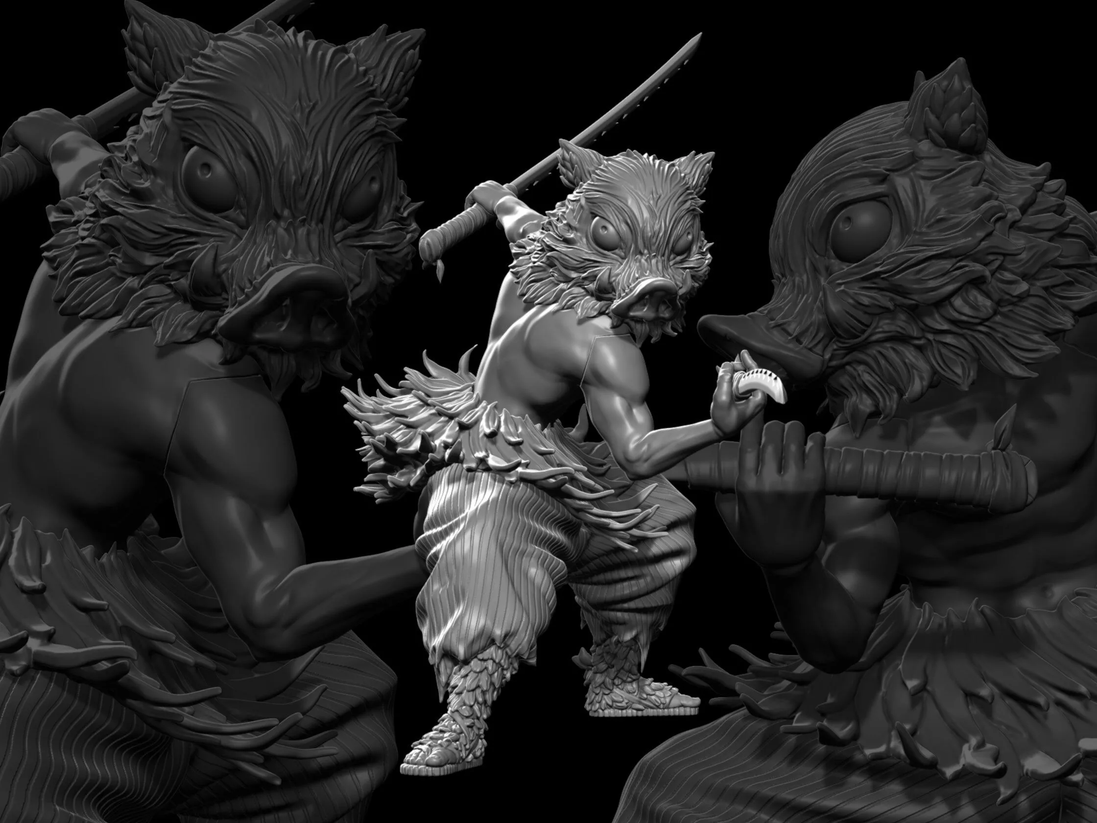 Demon Slayer Inosuke Hashibira 3D print model