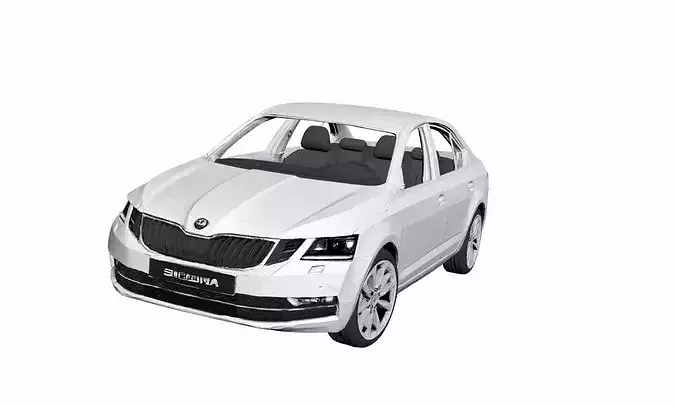 Skoda Octavia Modern Sedan Wagon partial interior 3D model 3
