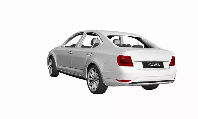 Skoda Octavia Modern Sedan Wagon partial interior 3D model 5