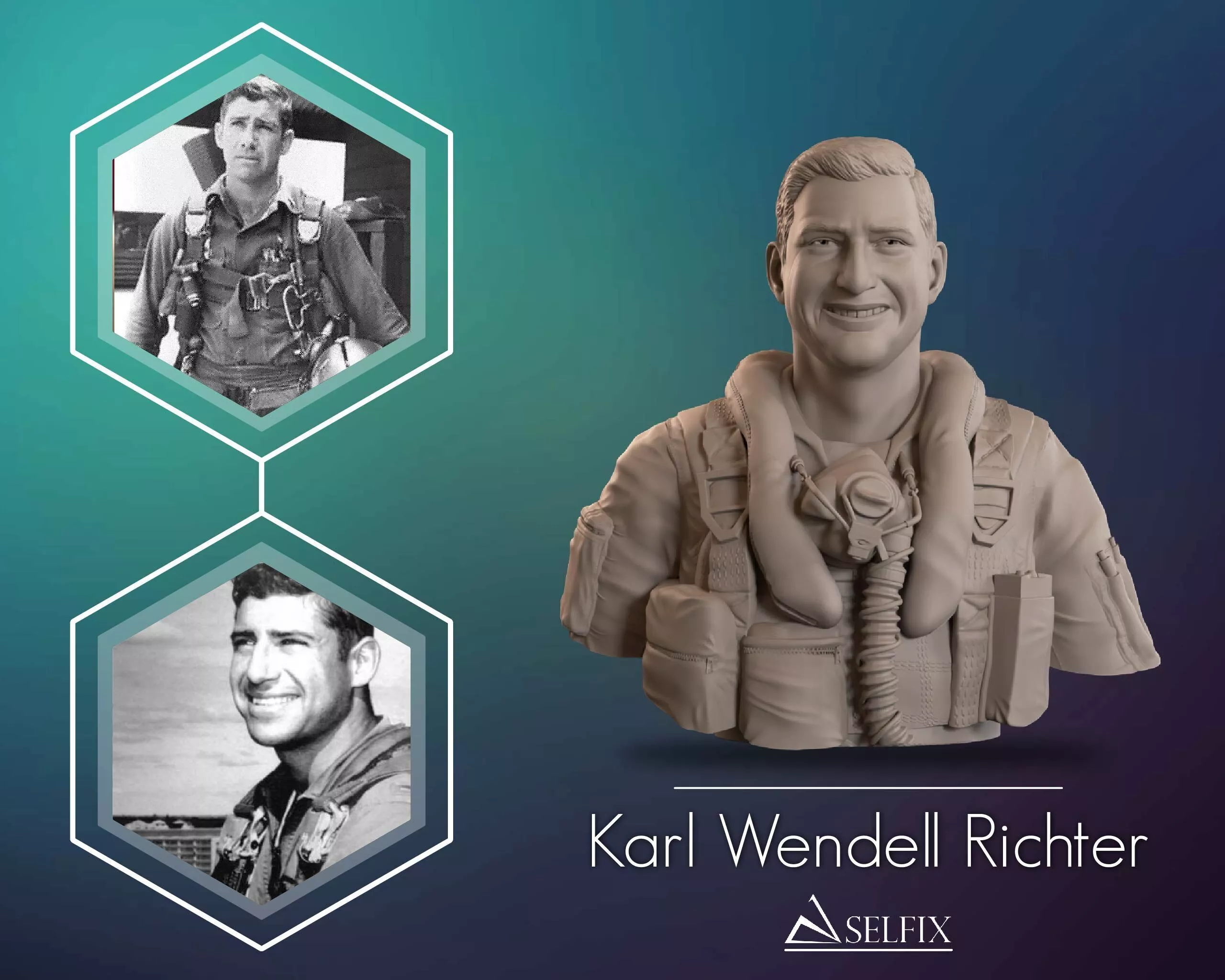 Karl W Richter Bust Sculpture 3D print model
