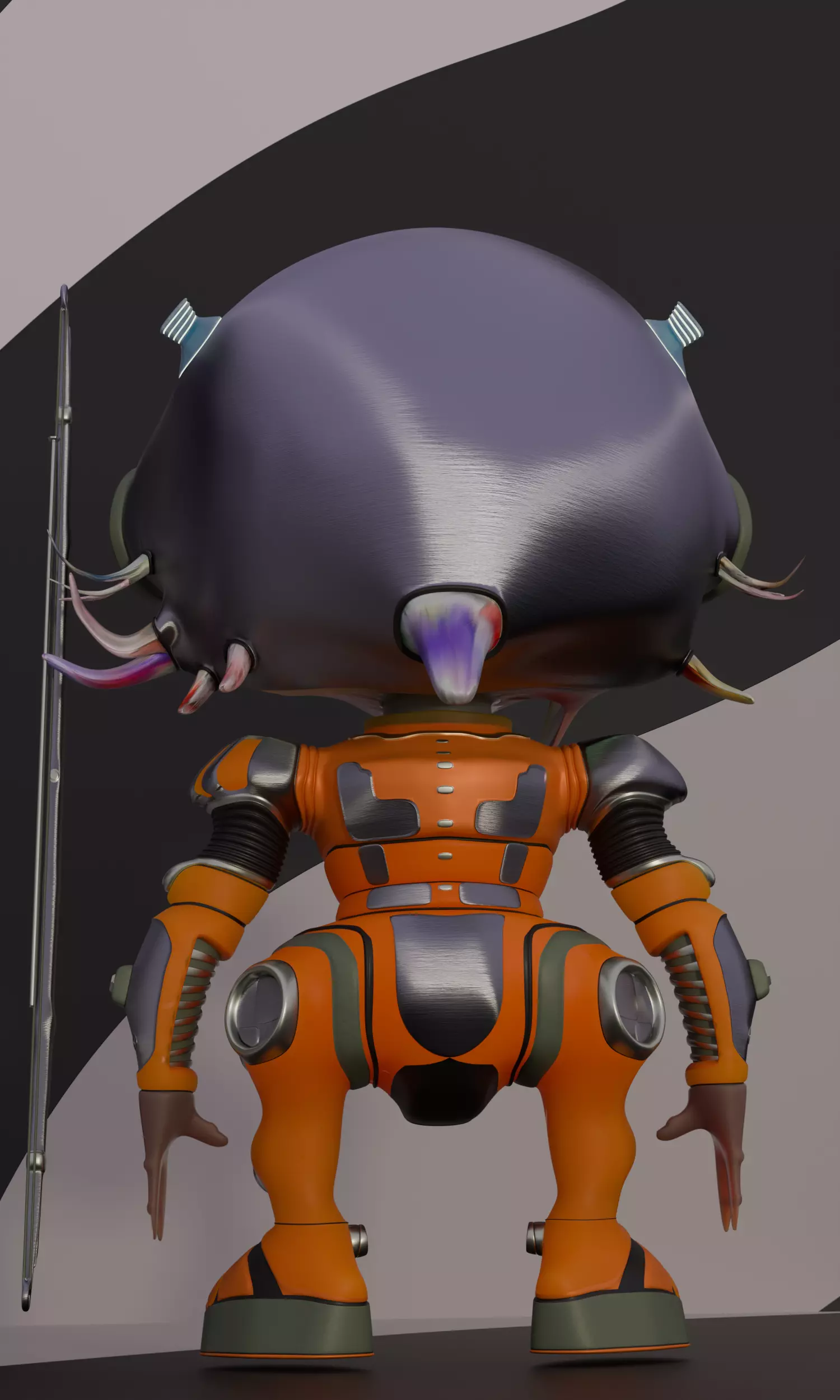 Futuristic Girl - Free 3D Print Model Free 3D print model