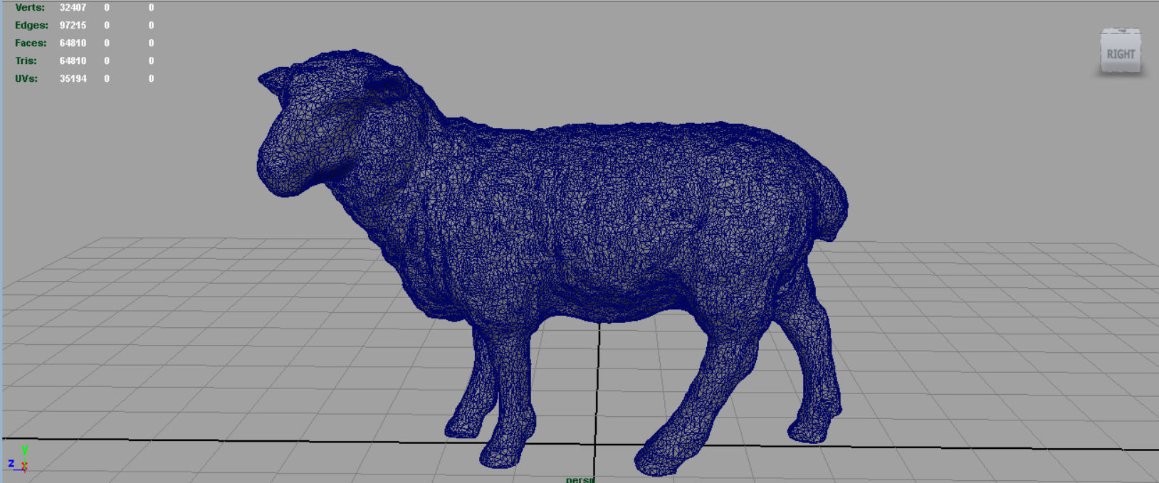Sheep 2 Low-poly 3D model_4