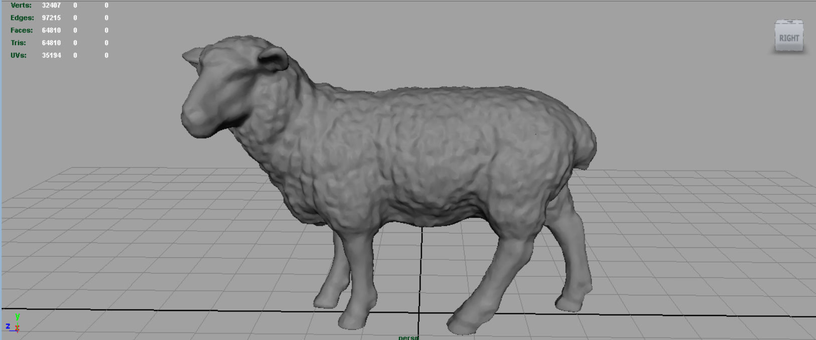 Sheep 2 Low-poly 3D model_3