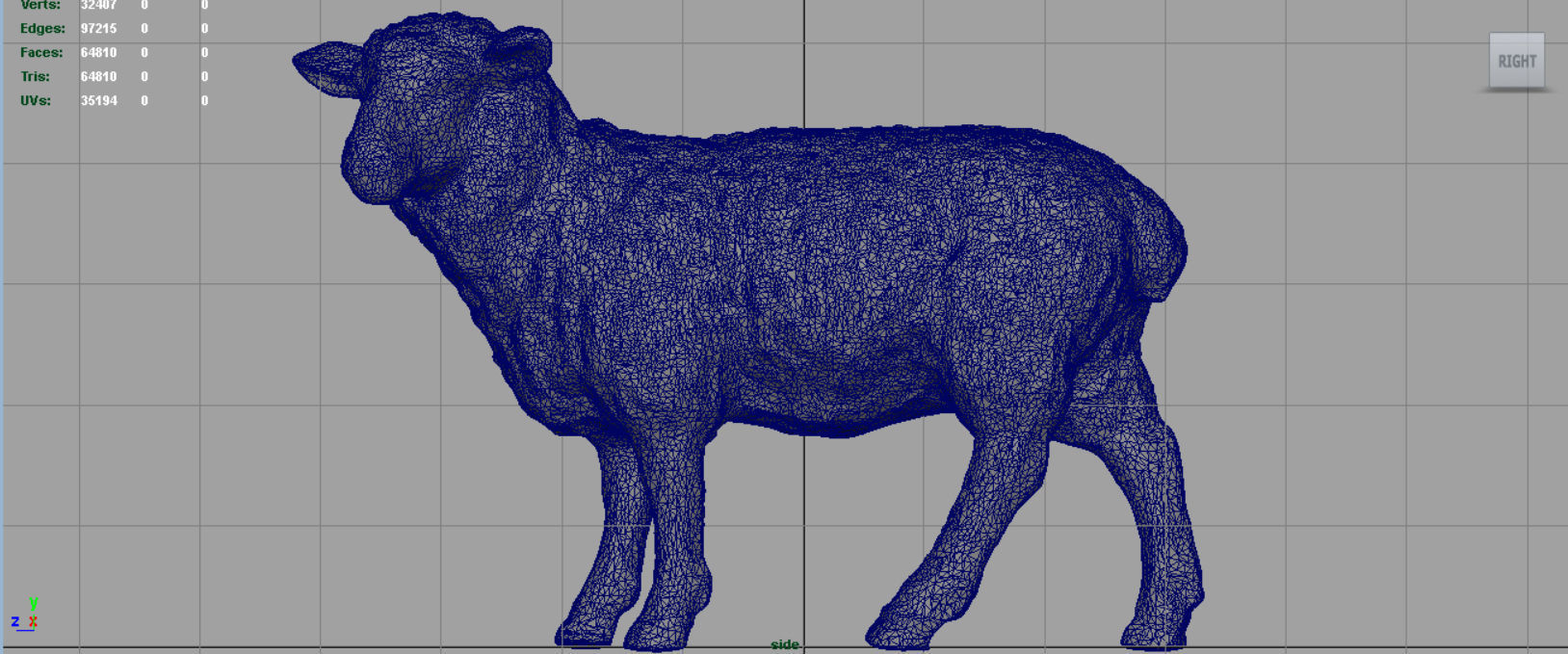 Sheep 2 Low-poly 3D model_11