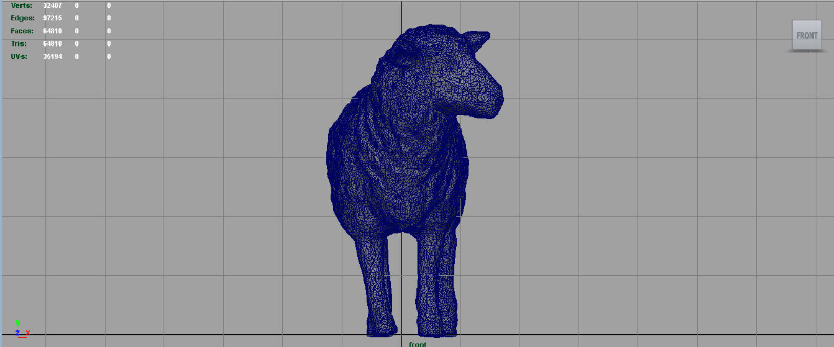 Sheep 2 Low-poly 3D model_13