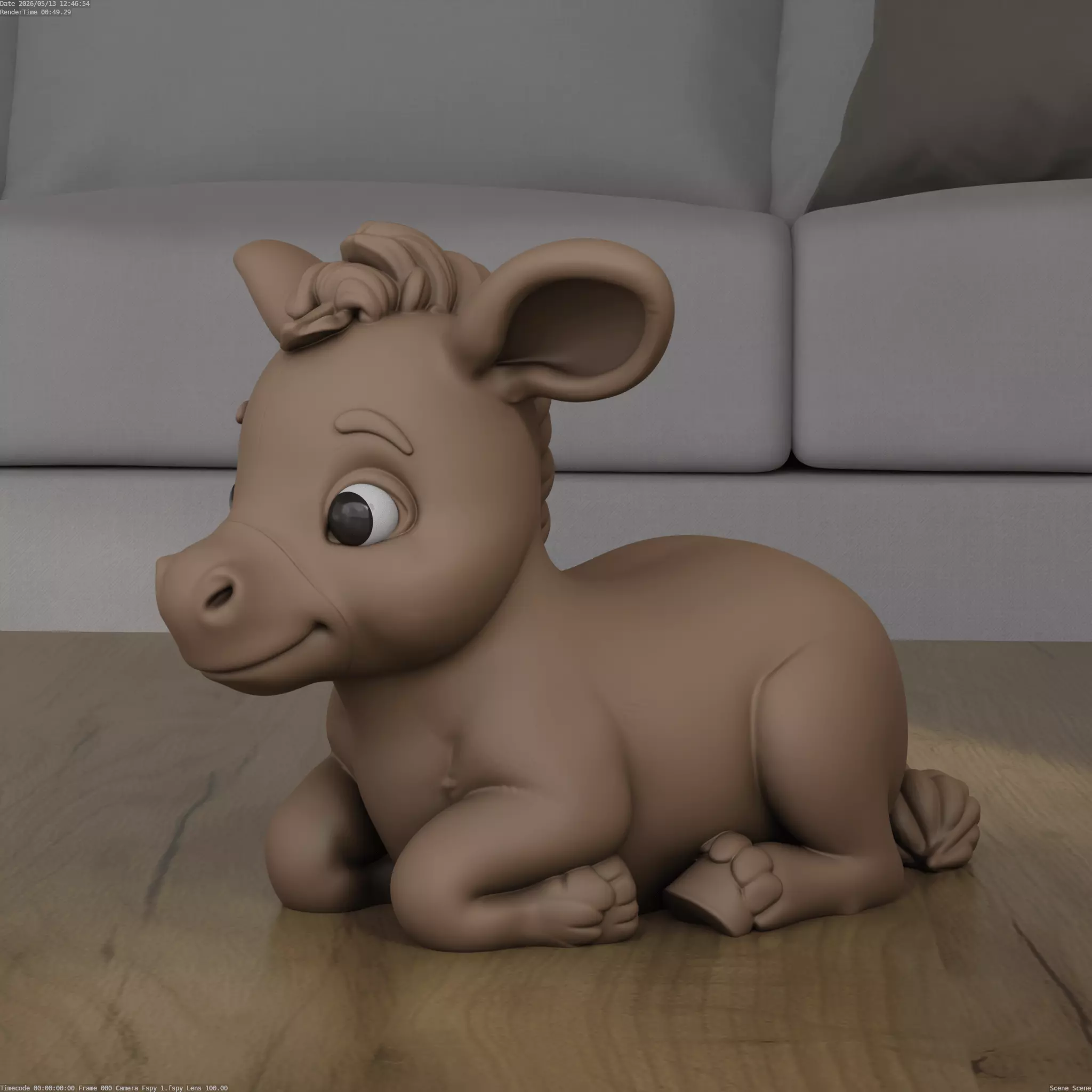 Cute Baby Horse 3D Printable STL Model 3D print model