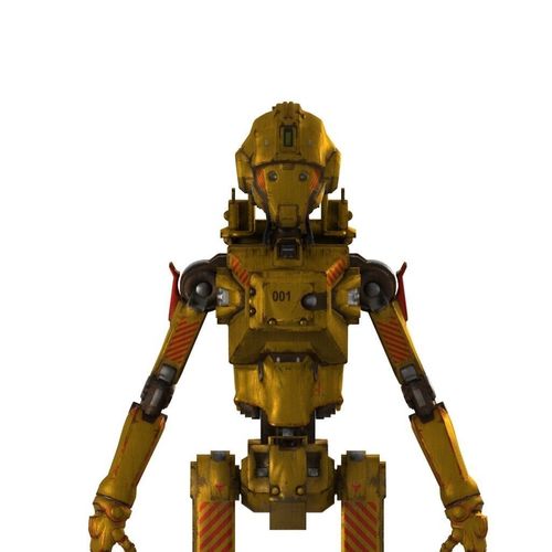 Robot model Robot worker Builder loader - Full Rigged Low-poly 3D model