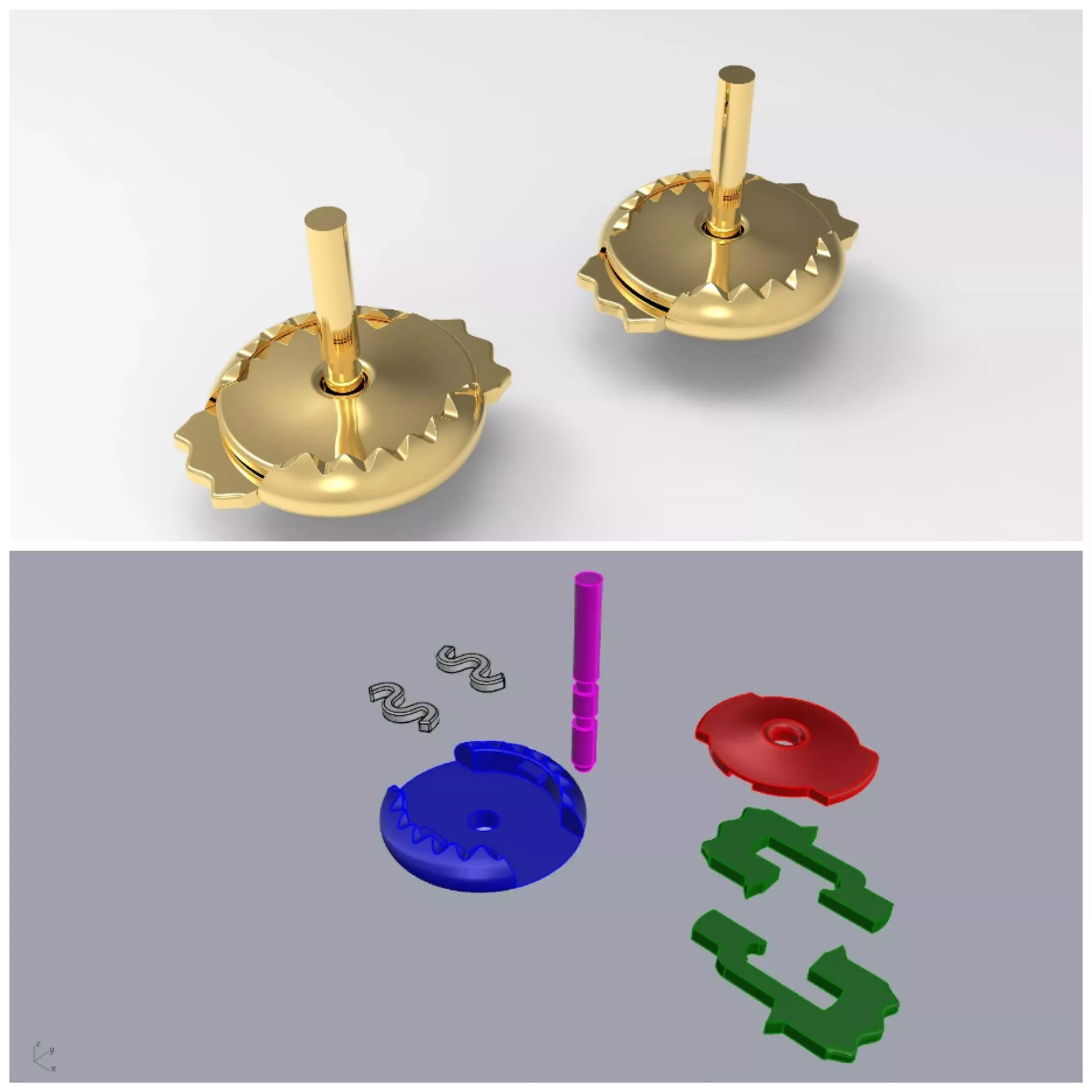 Earring stud protektor 3D print model