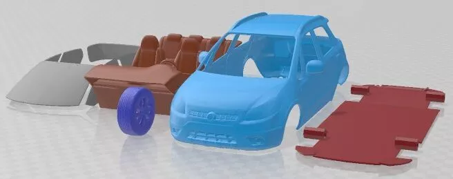 Fiat Sedici 2011 Printable Car 3D print model