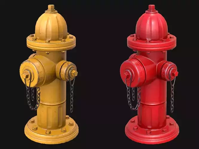 Fire Hydrant Game Ready PBR